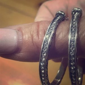 Brighton hoop rhinestone earrings